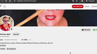 Domina Mistress April - Wanky Sub