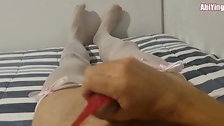 Submissive Nutting In Mommys Crimson Underpants